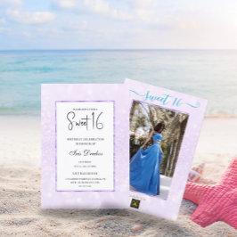 Invitación purpurina morado Rubor elegante moda Sweet 16