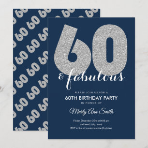 Invitación Purpurina Navy Silver 60 y fabulosa fiesta de cump