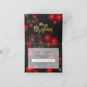 Invitación Purpurina negro gris paraliza a Personalizado navi