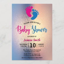Purpurina neutro moderno Baby Shower