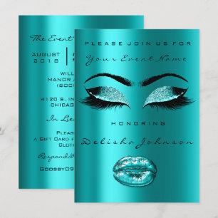 Invitación Purpurina Ocean Mermaid Bridal Shower Sweet 16th