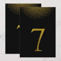 purpurina oro simple y mesa negra número 7