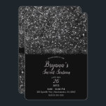 Invitación Purpurina plateado Sparkling Lights Sweet 16 Fiest<br><div class="desc">personalizar para su evento</div>