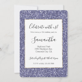 Invitación Purpurina Purple Gold