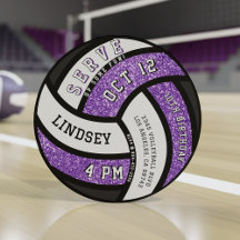 Purpurina púrpura del partido de cumpleaños de vol