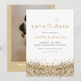 Invitación PURPURINA REGINA Yellow Gold Sequins Guardar la fe