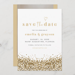 Invitación PURPURINA REGINA Yellow Gold Sequins Guardar la fe