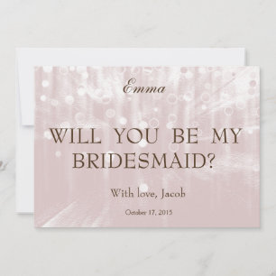 Invitación Purpurina Rosa Bebé Serás Mi Novia