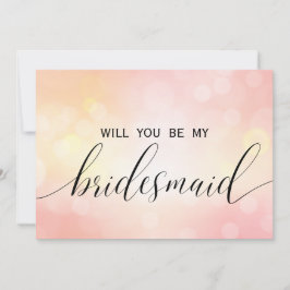 Invitación Purpurina Rosa De Lujo Serás Mi Novia