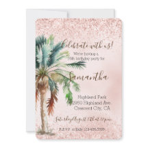 Purpurina rosa del árbol de palmas tropical