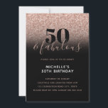 Invitación Purpurina Rosa Faux 50 y fabuloso cumpleaños númer<br><div class="desc">Puede ser totalmente personalizado para satisfacer sus necesidades. © Gorjo Designs. Hecho para ti a través de la plataforma Zazzle. // ¿Buscando elementos coincidentes? Otra papelería del set disponible en la sección ‘colecciones’ de mi tienda. // ¿Necesita ayuda para personalizar su diseño? ¿Tienes otras ideas? Siéntase libre de contactarme (Zoe)...</div>