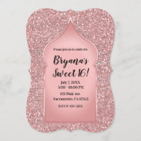 Purpurina Rosa Rosa Gold Glam Moda Fiesta de cumpl