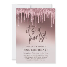 Purpurina rosa Sesenta y sesenta es un cumpleaños 