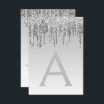 Invitación Purpurina Silver Sparkle Dulce Dieciséis Cumpleaño<br><div class="desc">Purpurina de golondrinas de plata con 16 días de fiesta de cumpleaños con nombre de monograma e inicial. Esta es la invitación de 16 cumpleaños perfecta para una fiesta de cumpleaños moderna de Purpurina de Ombre Sparkle Girly. Póngase en contacto con el diseñador para que coincida con los elementos personalizados....</div>