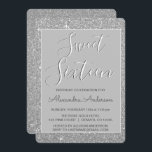 Invitación Purpurina Silver Sparkle Dulce Dieciséis Cumpleaño<br><div class="desc">Purpurina De Plata Esparkle Dulce Invitación A Fiesta De Cumpleaños. Esta invitación es perfecta para la fiesta de cumpleaños Sparkle Purpurina Sweet 16 que busca celebrar con estilo.</div>