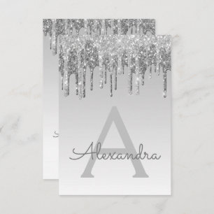 Invitación Purpurina Silver Sparkle Dulce Dieciséis Cumpleaño