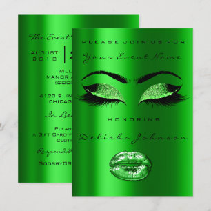 Invitación Purpurina Sirena tropical Ducha de novia Dulce 16