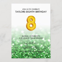 Purpurina Verde Globo de Oro Octava fiesta de cump