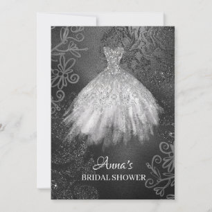 Invitación *~* Purpurina Vestido de Novias Blancas Ducha de t