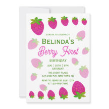 Purpurina Y2K Fresa Berry Primer cumpleaños