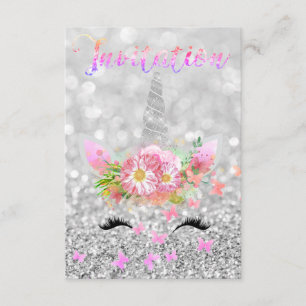 Invitación Purpurinas Gris Gris Gris Gris De Oro Rosa De Unic