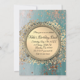 Invitación Purpurinoso de confianza en el cumpleaños personal