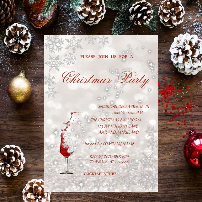 Invitación Purpurinoso de Vidrio,Fiesta de Navidades corporat (Subido por el creador)