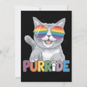 Invitación Purride Cat gafas de sol orgullo gay Rainbow LGBTQ