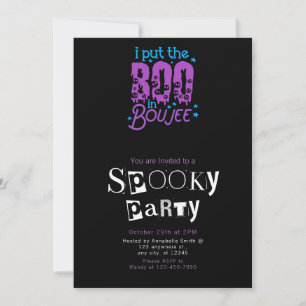 Invitación Puse el Boo en la fiesta Boujee Halloween