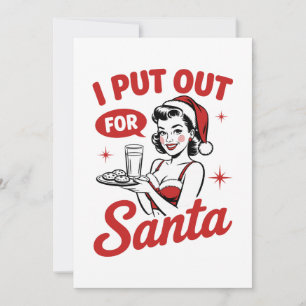 Invitación Puse Para Santa Galletas De Navidad Leche Retro