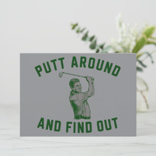 Invitación Putt divertido y sátira de golf F