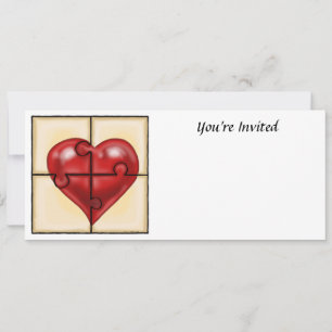 Invitación Puzzle del corazón