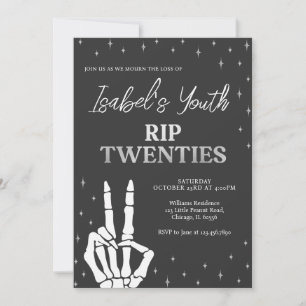 Invitación Q.E.P.D. Cumpleaños de Halloween