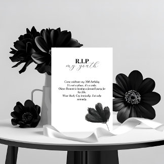 Invitación Q.E.P.D. Mi juventud 30 cumpleaños