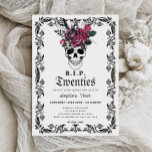 Invitación QEPD 2000 Muerte a mi juventud 30 cumpleaños<br><div class="desc">Acepte la vibración provocativa con nuestra invitación de cumpleaños número 30 de 'QEPD la muerte de mi juventud'. Este diseño único le añade un toque de rock and roll a su celebración histórica, despediéndose de los ruidosos años 20. Totalmente personalizable por un toque personalizado, esta invitación prepara el terreno para...</div>