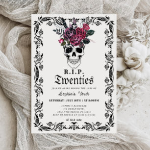 Invitación QEPD 2000 Muerte a mi juventud 30 cumpleaños