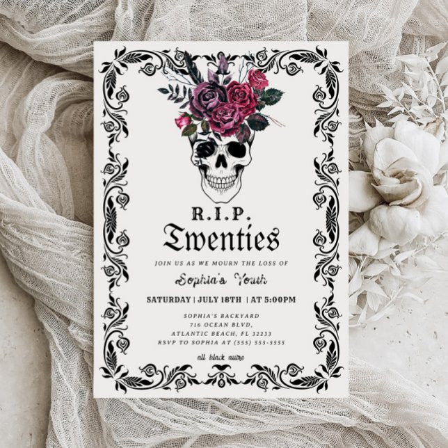 Invitación QEPD 2000 Muerte a mi juventud 30 cumpleaños (Subido por el creador)