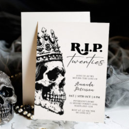 Invitación QEPD 200 Skull Halloween 30 cumpleaños
