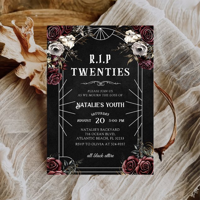 Invitación QEPD 20 años 30 Muerte a mi juventud (Subido por el creador)