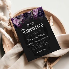 Invitación QEPD 20 Floral Death to my Youth 30th Birthday