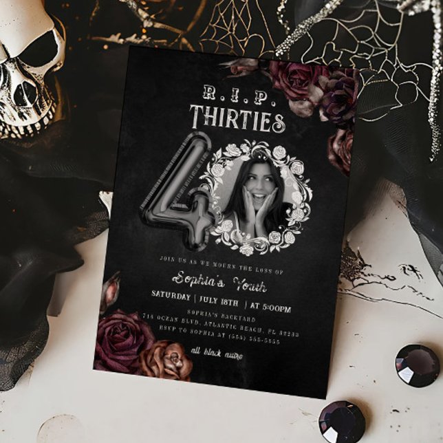Invitación QEPD 3040º cumpleaños Muerte a mi joven foto (Subido por el creador)
