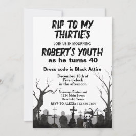 Invitación QEPD A Mis Treinta O A CUALQUIER fiesta de cumplea