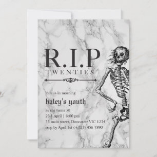 Invitación QEPD Funeral de la Calavera 20 años 30