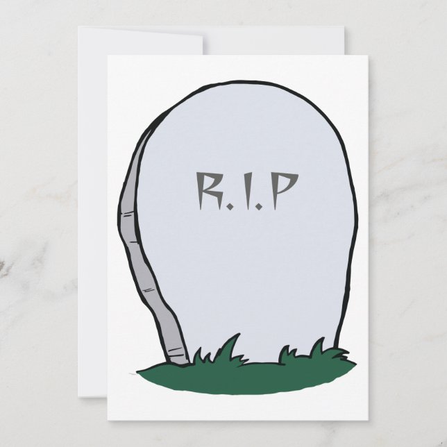 Invitación QEPD Gravestone (Anverso)