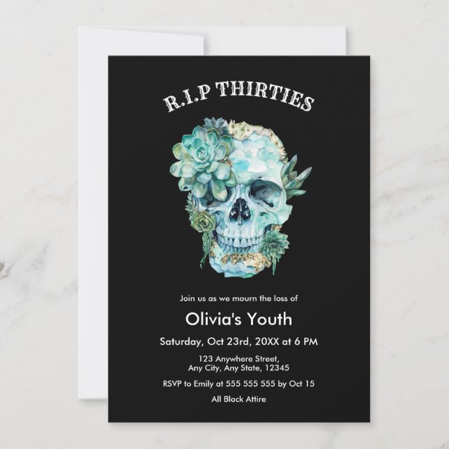 Invitación QEPD la Calle 30, 40 años de muerte para mi juvent (Anverso)