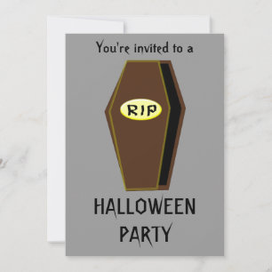 Invitación QEPD Personalizable del partido Doom Halloween