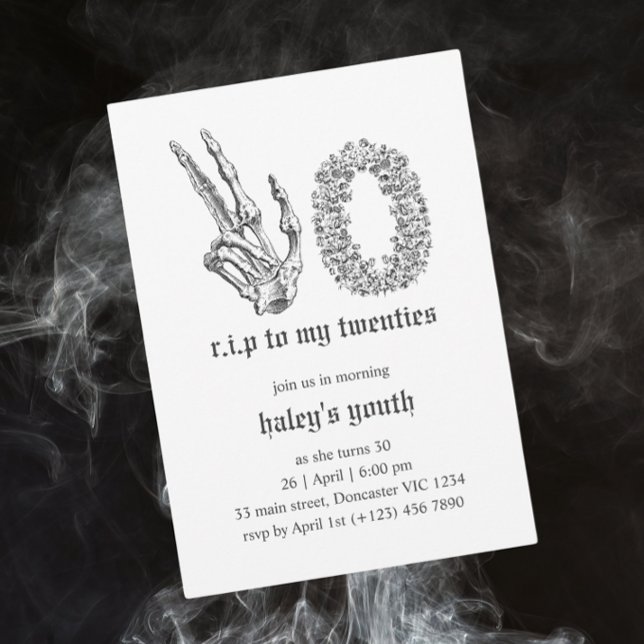 Invitación QEPD Skeleton de los veinte años del Gótico 30 cum (Subido por el creador)