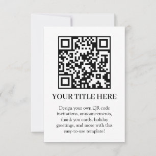 Invitación QR Blanco Subida Personalizada Minimalista Moder