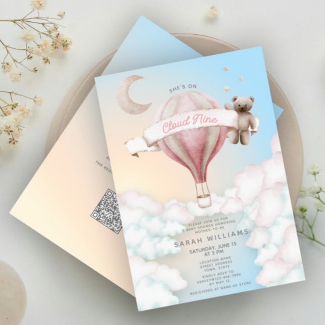 Invitación QR Code está en Cloud Nueve Dreamy Baby Shower (Subido por el creador)