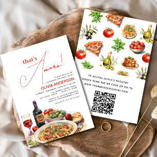 Invitación QR Code Italiano ¡Eso es más! Bridal Shower